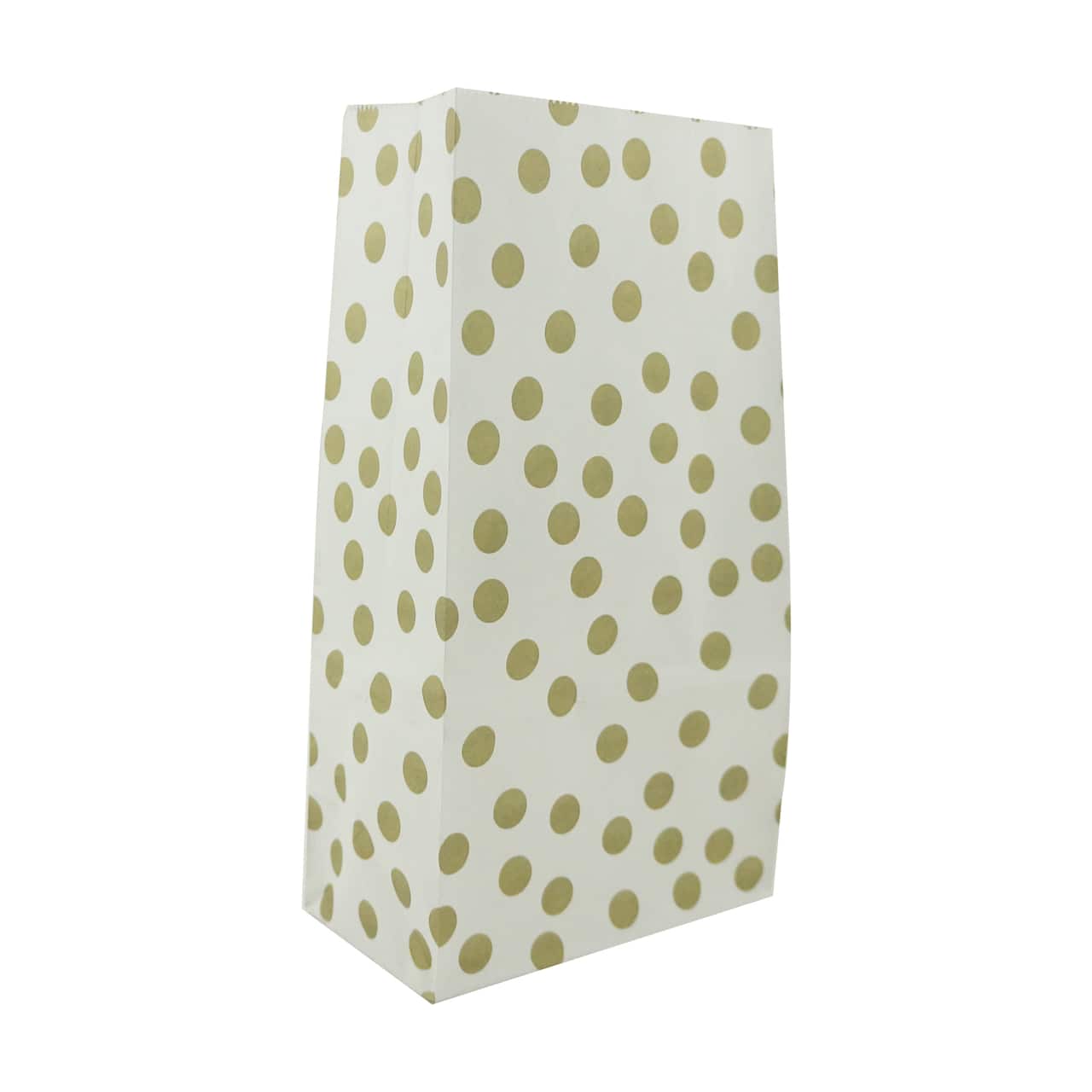 12 Packs: 12 ct. (144 total) White & Gold Dot Treat Bags by Celebrate It™